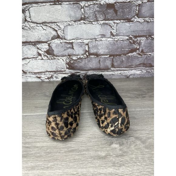 Sam Edelman Calypso Quilted Leopard Ballet Flats Shoes Women 8M US - Picture 12 of 16